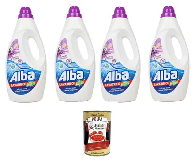 Produktbild von Alba Lavatrice Active Lavanda e Peonia, Flüssigwaschmittel 33 Wäschen 4x 1850 ml + Italian Gourmet polpa 400gr