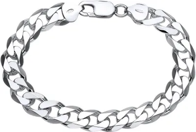 Produktbild von JEWLIX | Herren Panzerkette Armband 925 Sterling Silber 9mm Breit 25cm
