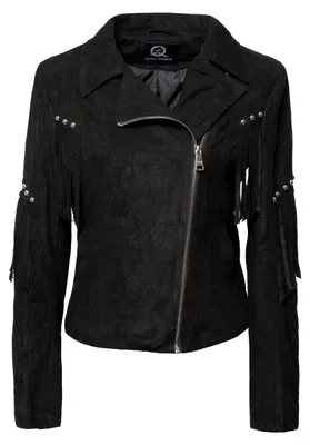 Produktbild von QUEEN HELENA Lederjacken für Damen Y3003, Schwarz , 38