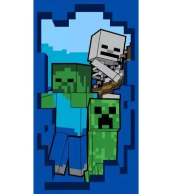 Zdjęcie produktu dla Ręcznik plażowy Minecraft - ręcznik kąpielowy - 70x140 cm - bawełna