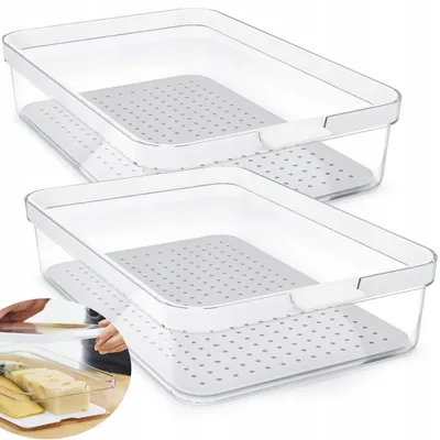 Produktbild von ROTHO Aufbewahrungsboxen Kühlschrank 2x 2,6L Cauma