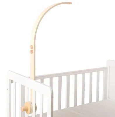 Immagine prodotto di Omgoods - Arco in legno per mobile musicale per bambini, con motivo arcobaleno - Supporto per mobile musicale da culla