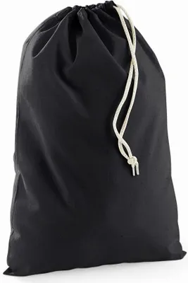Produktbild von Westford Mill Stoffsack, Baumwolle, verschiedene Größen BC1220 (S) (Schwarz)