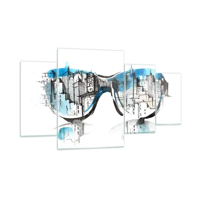 Produktbild von Bilder auf glas - Gläser Fenster Gebäude Wolkenkratzer - 160x90cm - Glasbilder - Wandbilder - Kunstdruck - Wanddekoration aus Glas - Glas Bilder - Wandbild auf Glas - GDL160x90-3040