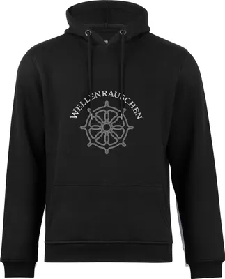 Produktbild von Cotton Prime® Kapuzensweatshirt Steuerrad - Wellenrauschen L schwarz