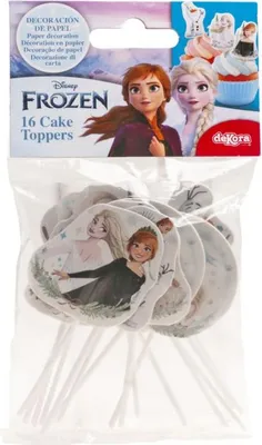 Obrázok produktu pre Frozen Ice Queen Cake Topper 30 ks zátok na torty, koláče, torty... Elsa, Anna, Olaf