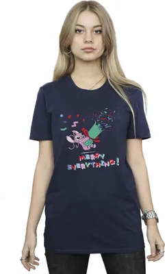 Produktbild von Disney - "Angel Merry Everything" T-Shirt für Damen BI30011 (XL) (Marineblau)