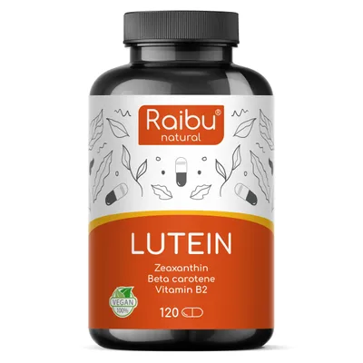 Produktbild von Lutein Zeaxanthin 50 mg + 12,5 mg Augenkomplex mit Vitamin A & B2 - RAIBU