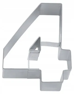 Produktbild von EkoForemki Ausstechform Zahl 4, 6.5 cm, Edelstahl