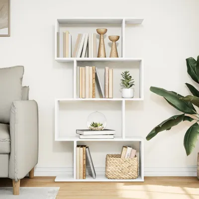 Produktbild von "Winterschlussverkauf " Raumteiler Bücherregal 4-stufig Weiß 70x24x129 cm Holzwerkstoff - DEMöbel9772654