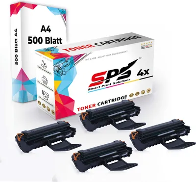 Produktbild von Druckerpapier A4 + 4x Multipack Set Kompatibel für Samsung ML-2241 (MLT-D1082S/1082) Toner Schwarz