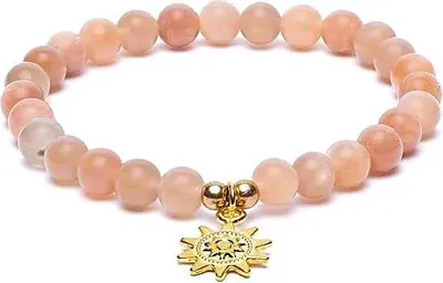 Produktbild von Armband Sonnenstein elastisch mit Sonnenanhänger – Packung mit 2 Stück – 6 mm