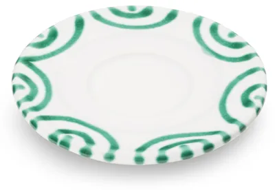 Immagine prodotto di Gmundner Ceramics Piattino verde fiammato Espresso (Ø 11 cm)