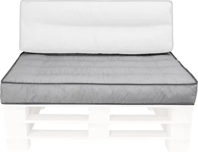 Produktbild von Matratze für Palettenkissen-Set, Outdoor Kissen, Gartenkissen, Kissen zum Kombinieren, Polster, Freizeitkissen, Dekokissen, Asche