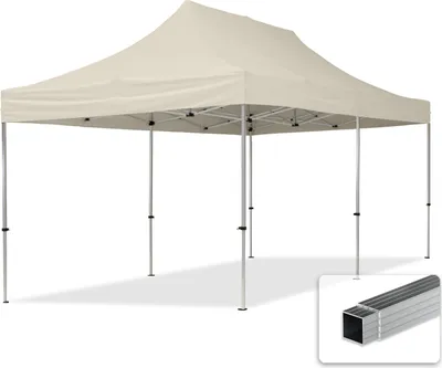 Produktbild von TOOLPORT 3x6m Aluminium Faltpavillon, ohne Seitenteile, creme