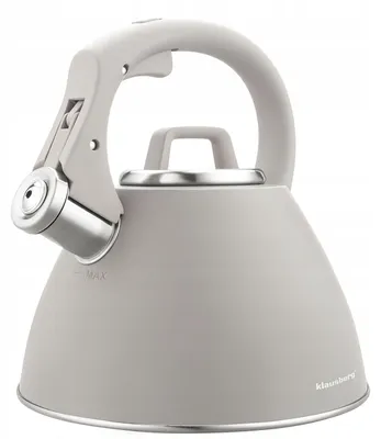 Obrázek produktu pro Klausberg KB 7953 Pískací konvice, 2,5 l, nerezová ocel, tepelně izolovaná rukojeť, indukce, béžová