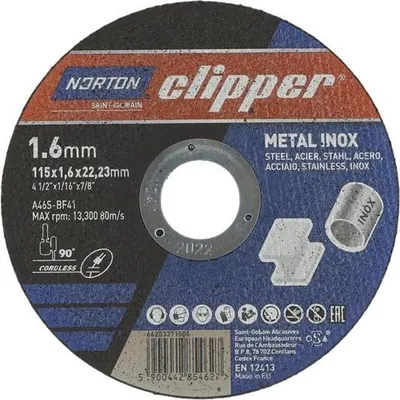 Image de Disque à tronçonner D115x1,6mm type 41 métal-inox alésage 22,23 mm