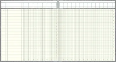 Produktbild von König & Ebhardt 8611702 Spaltenbuch mit Kopfleiste Überformat (27,7 x 25,5 cm) 20 Spalten, 32 Zeilen grau