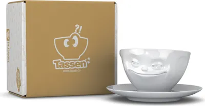Produktbild von FIFTYEIGHT Kaffeetasse 200ml - Grinsend weiß