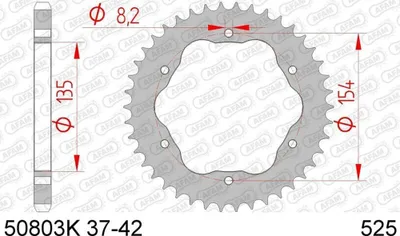 Produktbild von AFAM Kettenrad Stahl Standard - 525 - AFAM-Kettenradträger erforderlich