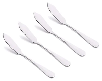 Buttermesser-Set, 4 Stück, Edelstahl, 15 cm, Käsespachtel