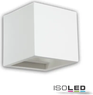 Zdjęcie produktu dla ISOLED 112164 Gipsowa lampa ścienna G9 w kształcie sześcianu