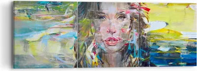Produktbild von Bild auf Leinwand - Leinwandbild - frau modern - 90x30cm - Wand Bild - Wanddeko - Wandbilder - Leinwanddruck - Bilder - Kunstdruck - Wanddekoration - Leinwand bilder - Wandkunst - CA90x30-3473
