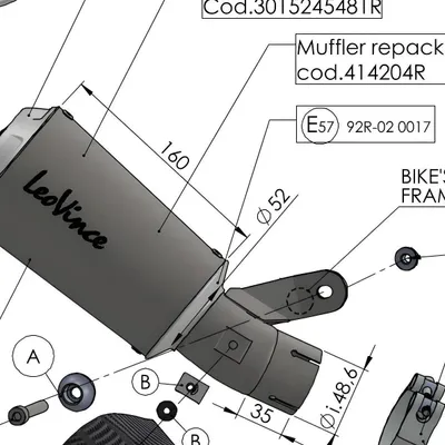 Produktbild von Auspuffhalterung LeoVince Auspuff-Ersatzteil Schrauben Haltesatz für Suzuki GSX-S 1000