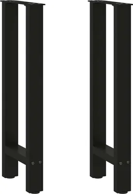 Produktbild von Konsolentischbeine Schwarz 2 Stk. 38x(72-73) cm Stahl
