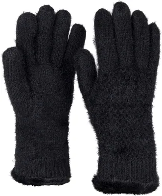 Produktbild von styleBREAKER Damen warme Winter Handschuhe mit Reiskorn Muster und Fleece, Thermo Strickhandschuhe, Fingerhandschuhe 09010040