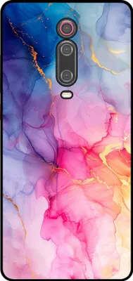 Productafbeelding van Smartphonica TelefoonhoesjeGeschikt voor Xiaomi Mi 9T met marmerprint - TPU achterkant hoesje, marmerdesign - Regenboog