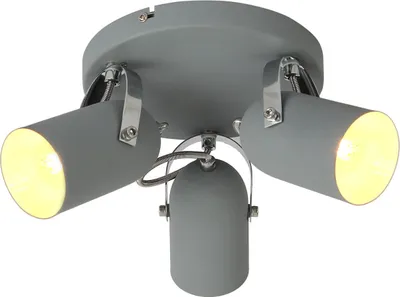 Obrázek produktu pro Kulaté stropní bodové loftové svítidlo GRAY - 3xE14, 40W, šedé