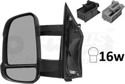 Produktbild von VAN WEZEL 1651815 Außenspiegel Seitenspiegel Links für FIAT Ducato Kastenwagen (250, 290) Konvex Beheizt