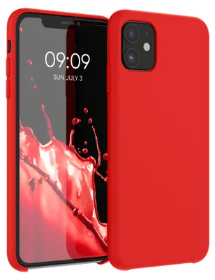 Produktbild von kwmobile Handyhülle für Apple iPhone 11 Hülle - Case Silikon - Kabelloses Laden - Schutzhülle Cover in Rot