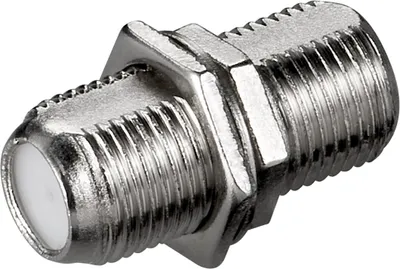 Produktbild von Wentronic F-Verbinder: F-Buchse > F-Buchse, 10 Stk. im Plastikbeutel - Zink