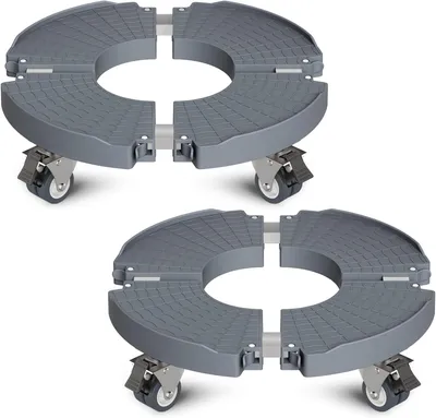 Image de Omgoods - Roulettes pour plantes, diamètre 40-57 cm - Capacité de charge de 200 kg, roulettes pivotantes, lot de 2