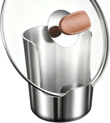 Produktbild von Deckelhalter und Pfannenwenderhalter – Küchenutensilien-Organizer – Küchenorganisation – 2-in-1 Küchenhelfer – 9,8*13,3*11,7 cm – Silber