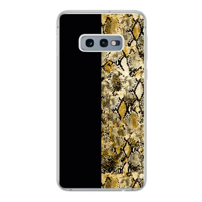Produktbild von MuchoWow® Handyhülle Schutzhülle Hülle für Samsung Galaxy S10e Schlange - Gold - Luxus Silikon Softcase Handy Hülle - Handy