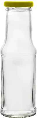 Produktbild von Leere Glasflasche Saftflasche Milchflasche Smoothie Einmachglas mit Deckel 200ml 1 Stück
