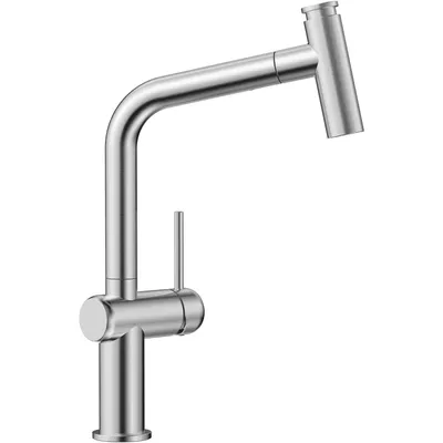 Produktbild von CECIPA max Wasserhahn Küche Ausziehbar, mit Brause Zwei Wasserstrahlarten, Hochdruck Mischbatterie Küche, 360° Schwenkbar, Gebürstet Edelstahl