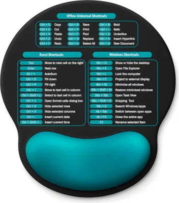 Image de INF Tapis de souris ergonomique Excel avec repose-poignet en caoutchouc Vert