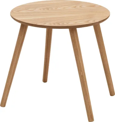 Produktbild von TEMPO runder Beistelltisch aus MDF und Kiefernholz, natürliche Farbe, 48x46x48 cm