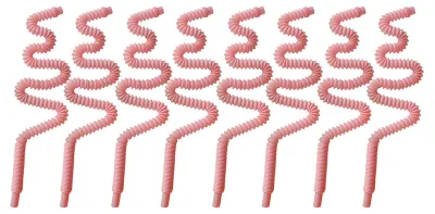 Produktbild von Bunte, biegsame Spiral-Trinkhalme (6 mm), wiederverwendbar, lebensmittelecht, aus Kunststoff, flexibel – ideal für Geburtstagsfeiern, Zuhause und Reisen.