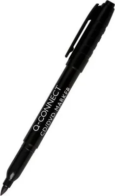 Zdjęcie produktu dla Marker do CD/DVD Q-Connect 0,6 mm Czarny - Precyzyjne pisanie