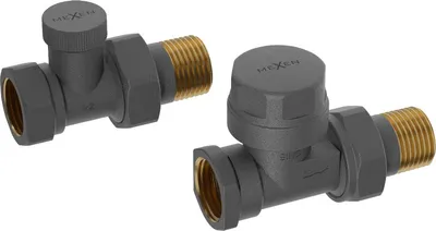 Produktbild von Mexen Heizkörperventile gerade, Anthrazit - W902-000-66