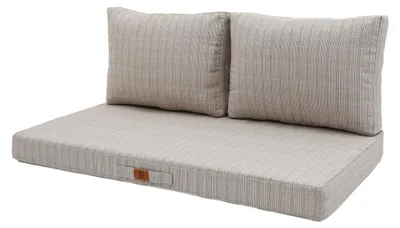 Image de Coussins pour salon de jardin déhoussable 100x50cm - Beige Chiné