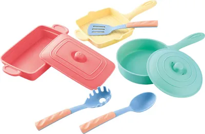 Produktbild von Playgo Bratpfannen- und Grillpfannen-Spielset – 8-teilig.