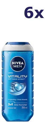 Produktbild von 6x NIVEA Men Vitality 3-in-1 Douchegel 250ML
