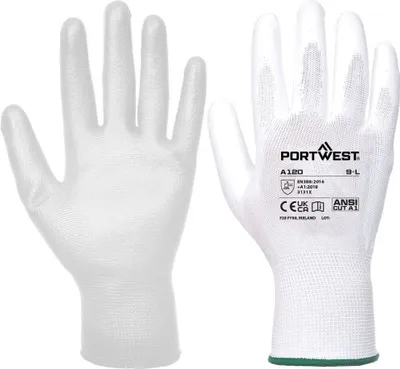 Produktbild von Portwest A120 PolyurethanBeschichteter-Handschuh White Gr. XXL