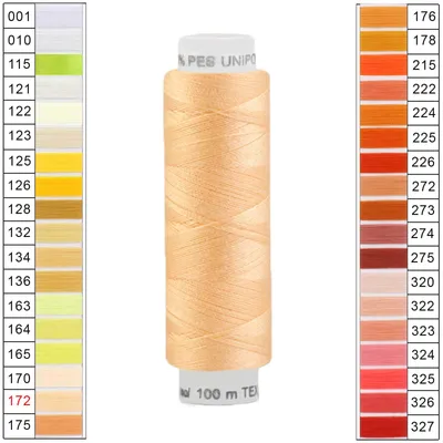 Produktbild von Nähgarn 10 x 100m Unipoly 120 Tex14x2 Universalnähgarn Allzweckgarn Polyester 1v6 Farbwahl, Farbe:172